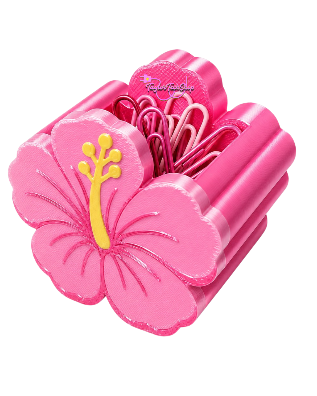 Hibiscus Paper Clip Holder